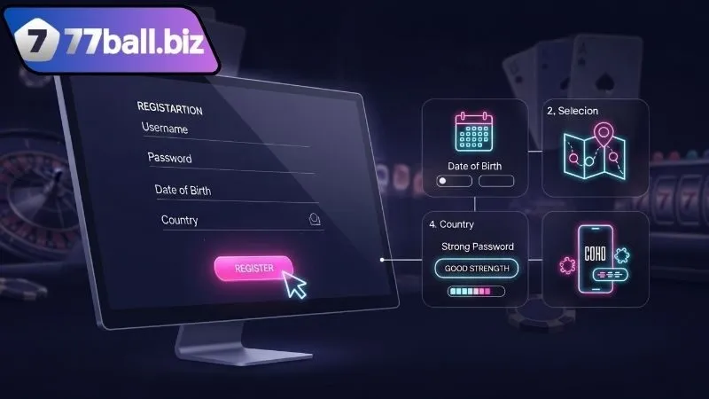 77BALL – Trải nghiệm cá cược hiện đại của nhà cái 77 BALL 223 Hướng dẫn đăng ký & tham gia chơi cá cược trên 77BALL